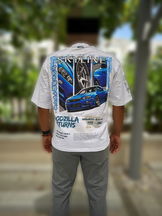 Nissan GTR Edition White streetwear Tshirt